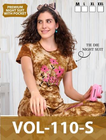 VOL.JC-110 S BY SUMMER SPECIAL DESIGNER SHINKER NIGHT SUIT WHOLESALER IN INDIA